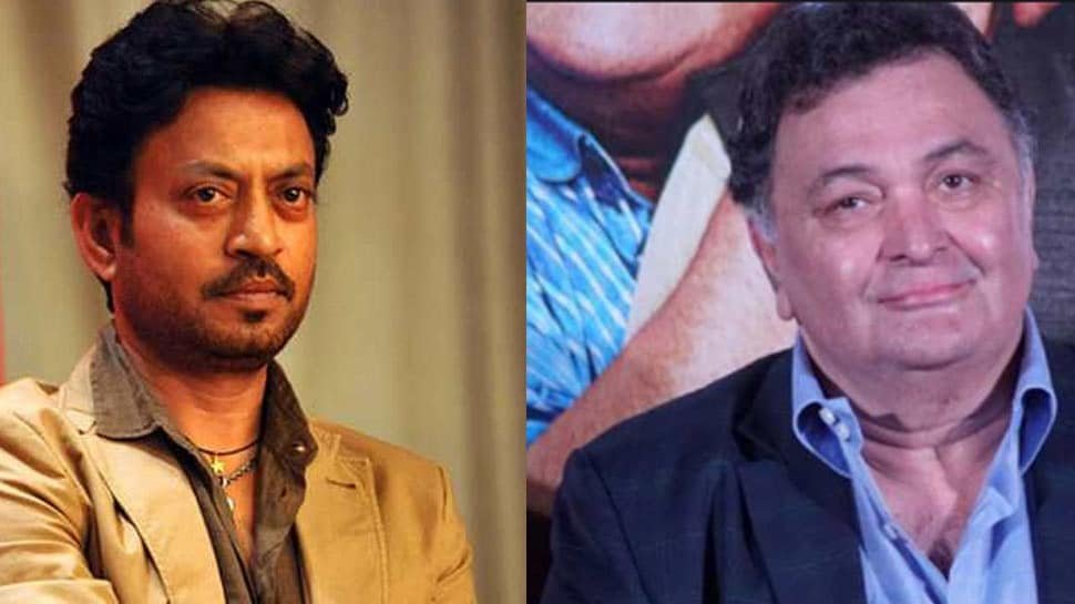 Bollywood film stars Irrfan Khan and Rishi Kapoor