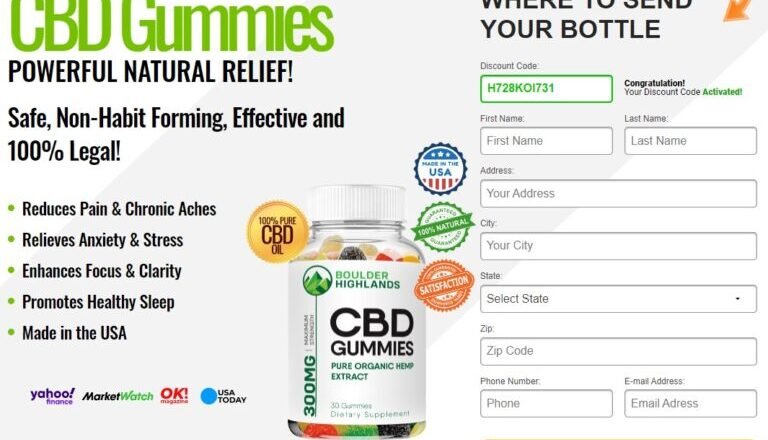 Boulder Highlands CBD Gummies Review – Natural ingredients This Gummies Fix pain!