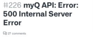 myq error connecting to server