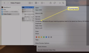 how to make a file smaller on mac