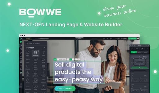 pre-designed templates to create pages