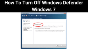 How To Turn Off Windows Defender Windows 7